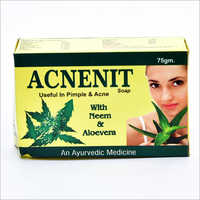 Acne Soap - Glycerin Soap Base, 75 Gm | Neem & Aloe Vera Infused, Green, Antioxidant & Anti-inflammatory Benefits