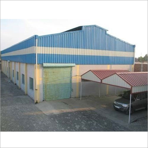 Box Type Industrial Shed - Color: Blue-White