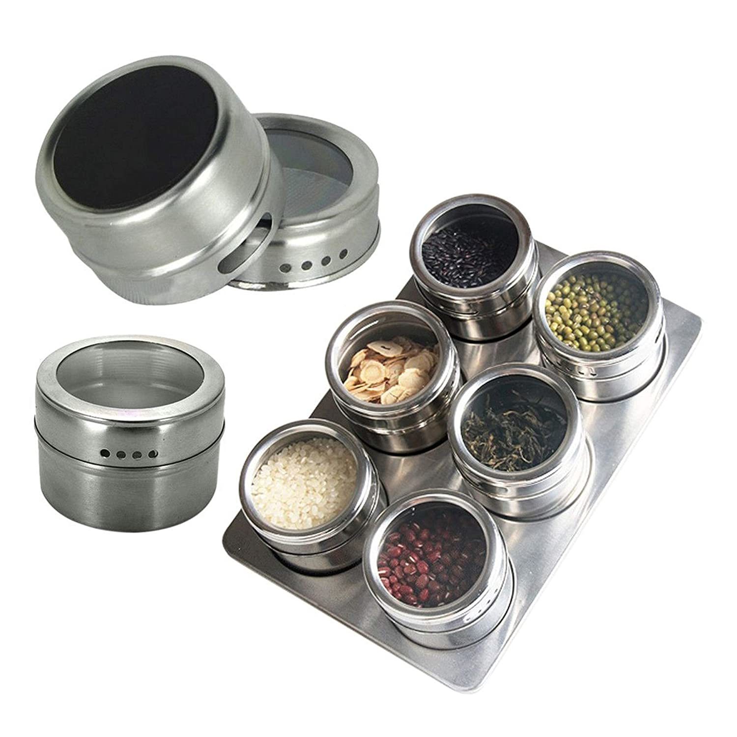 6 Pcs Megnetic Spice Jar