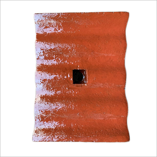 Mill Liner - Mn Steel Cast, Red | Industrial Use with Impact Resistance and Enhanced Grinding Action