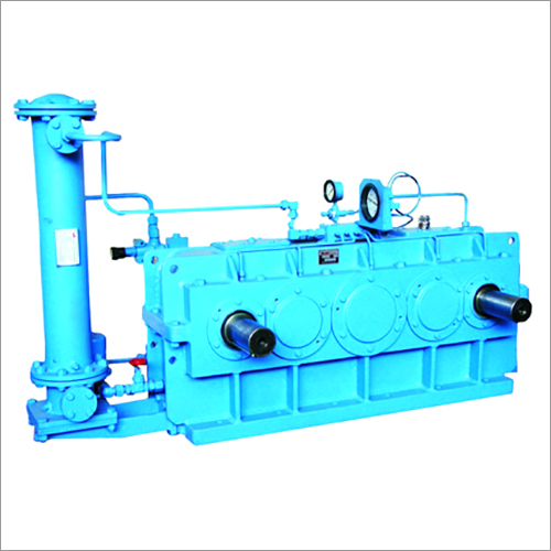 Two Output Helical Gearbox With Oil Cooling System For Hydraulic Hammer In Forging Shop