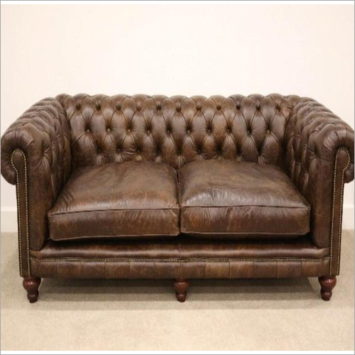 Two Seater Leather Sofa Home Furniture