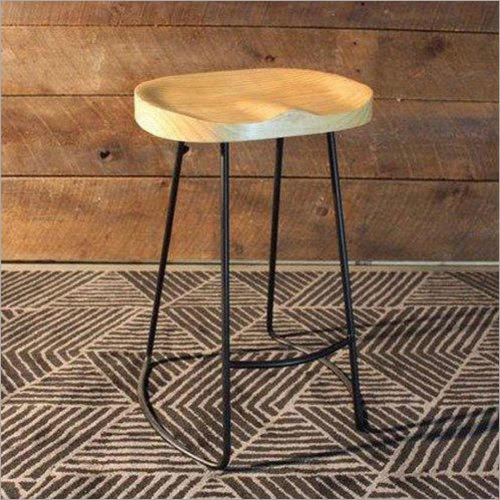 Brown Wooden Bar Stool Chair