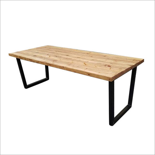 Plywood Railway Sleeper Wooden Dining Table