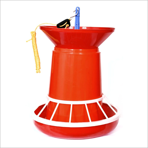 Jumbo Feeder - Plastic Material, 8 KG Capacity , Vibrant Red Color