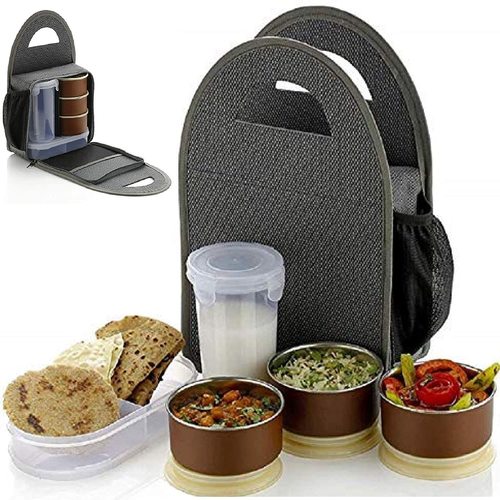 Lunch Box Set With Round Bag
