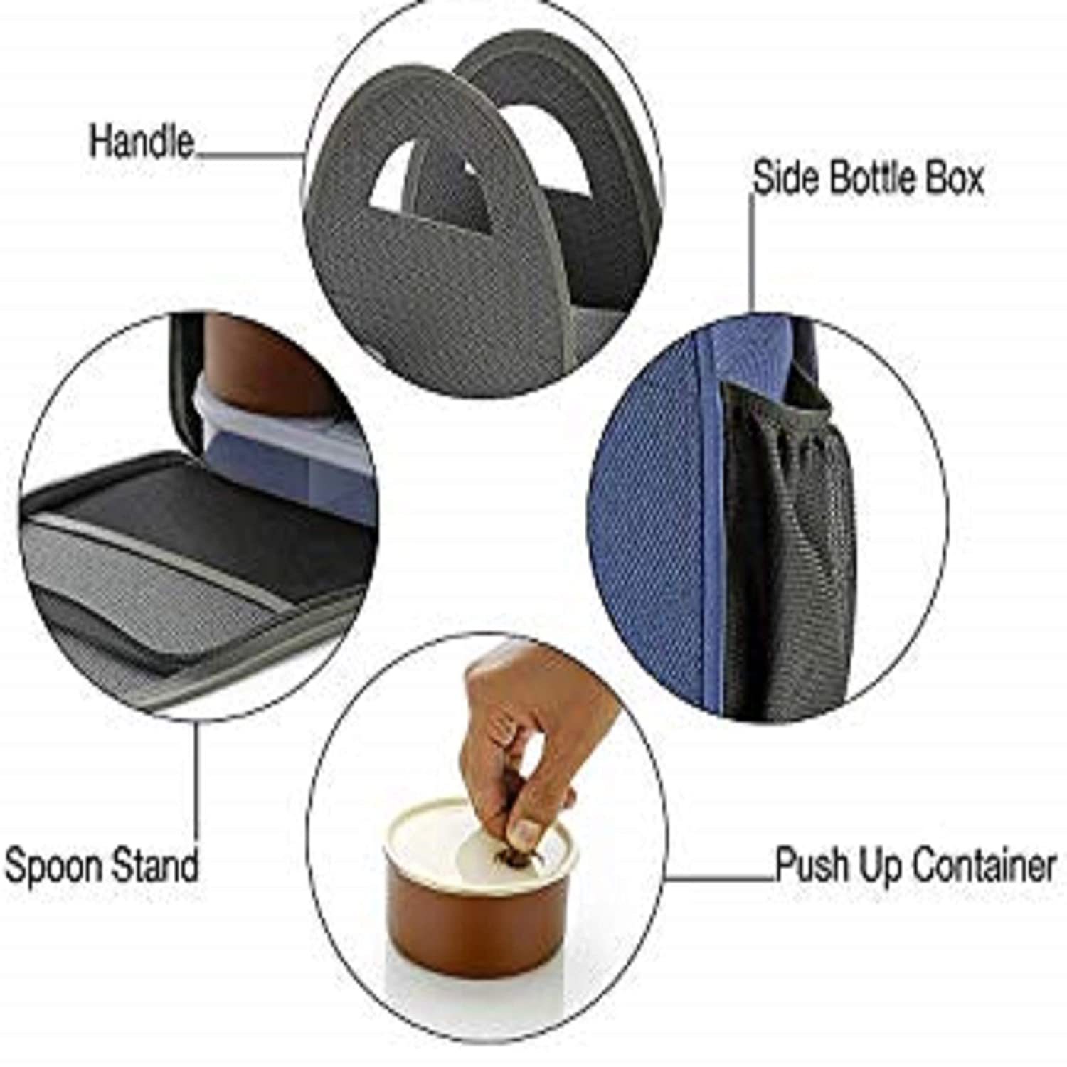 Lunch Box Set With Round Bag