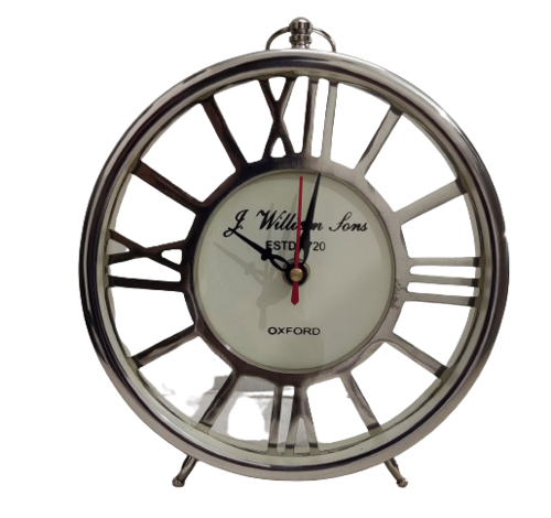 Metallic Analog Retro Wall Watch, For Home