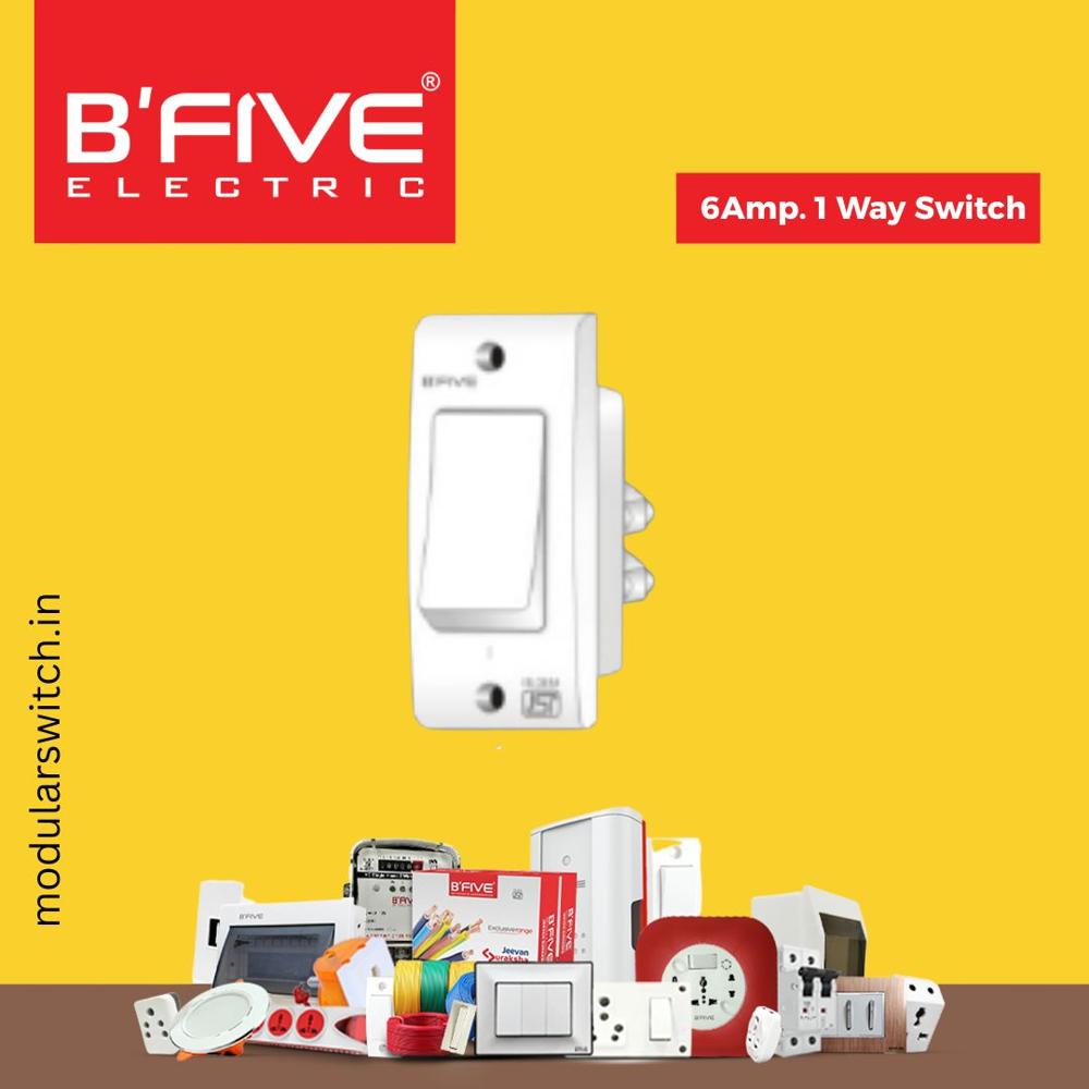 Modular Switches | 1 Way Switch (N-3) - Color: White