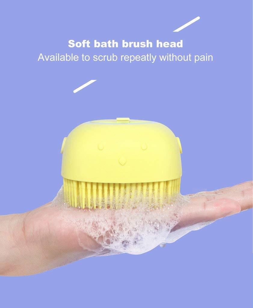 Silicone Massage Bath Body Brush Soft Bristle With Shampoo