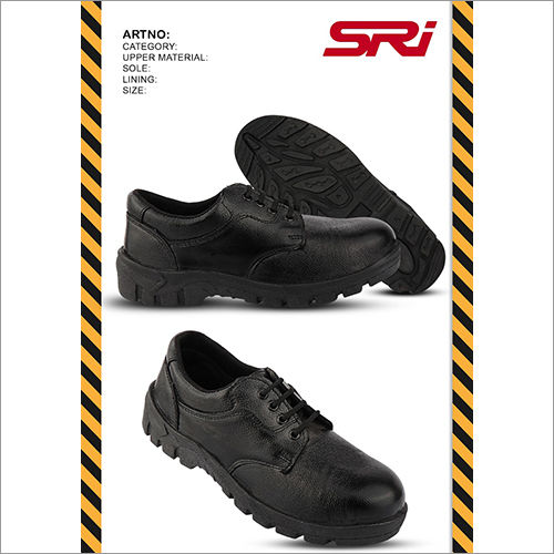 Black Leather Safety Shoes