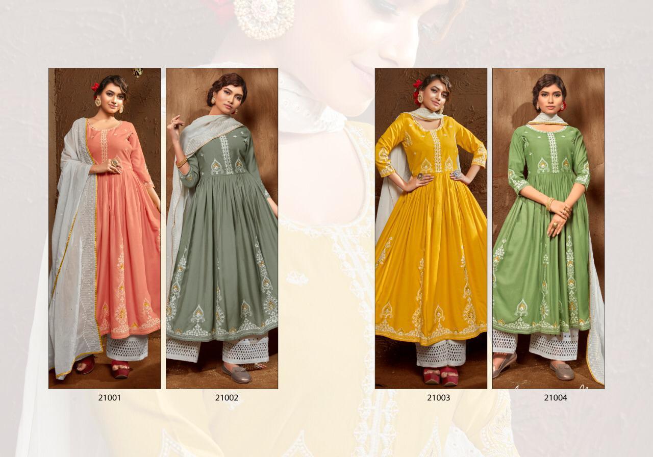 Maskeen Roza Rayon With Embroidery Work Readymade Suit Catalog