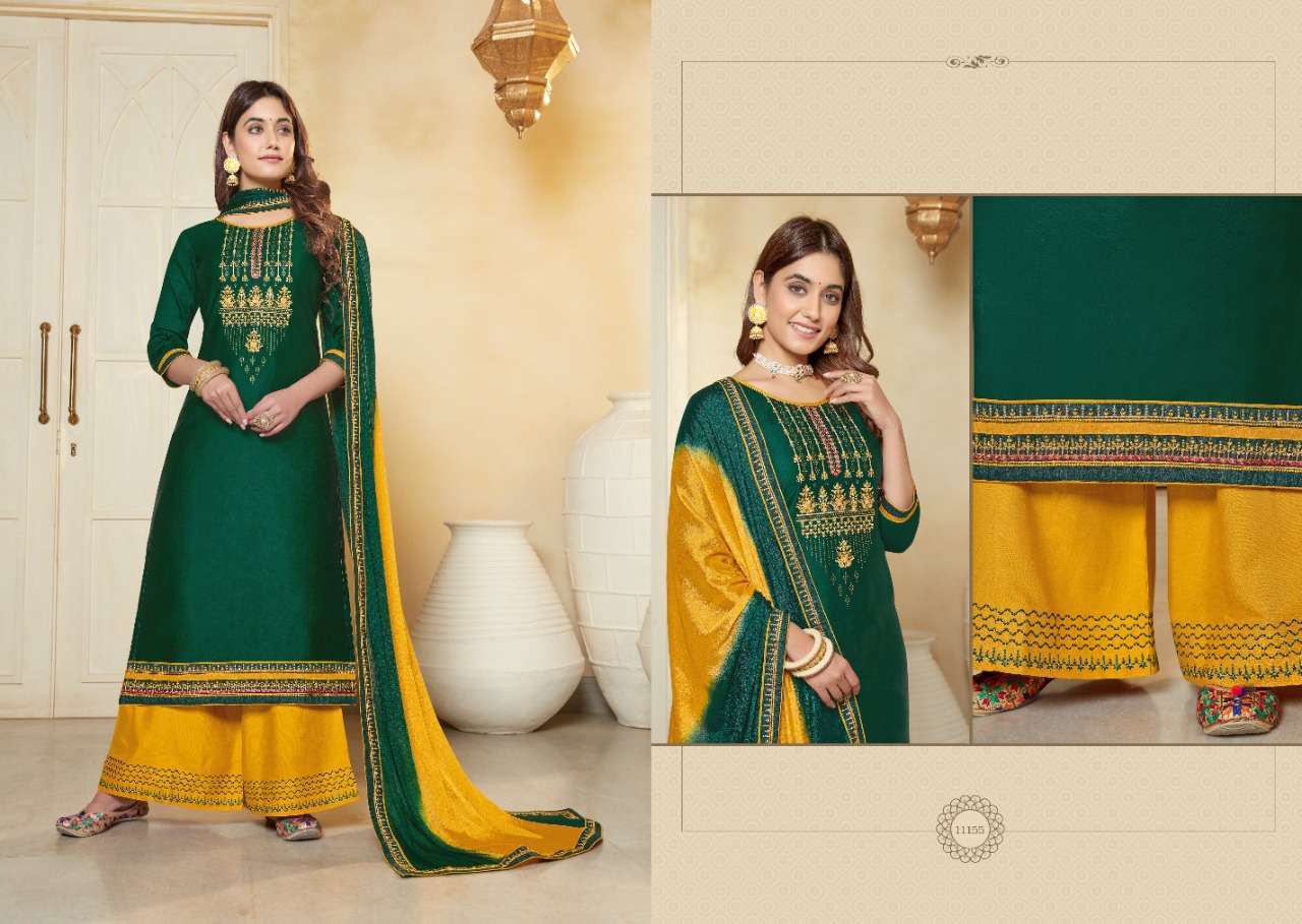 Panch Ratna Poshak Jam Silk With Work Dress Material Catalog