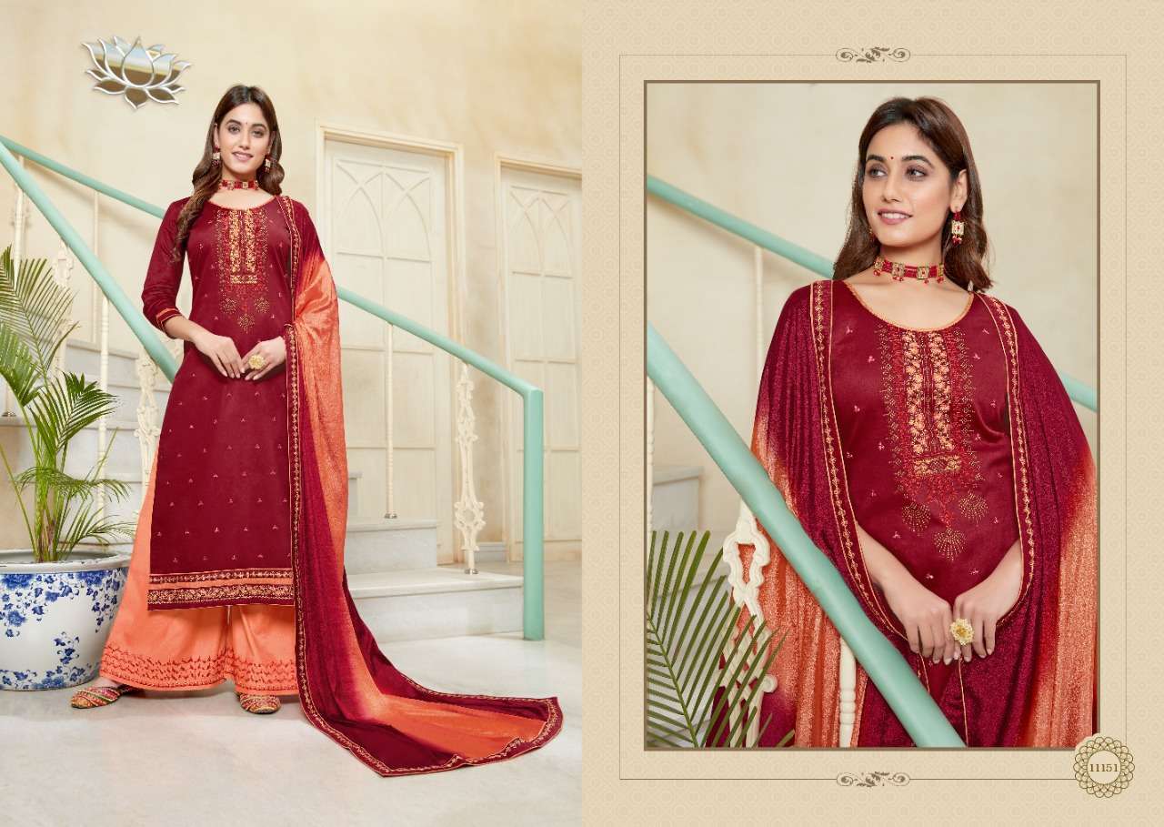 Panch Ratna Poshak Jam Silk With Work Dress Material Catalog