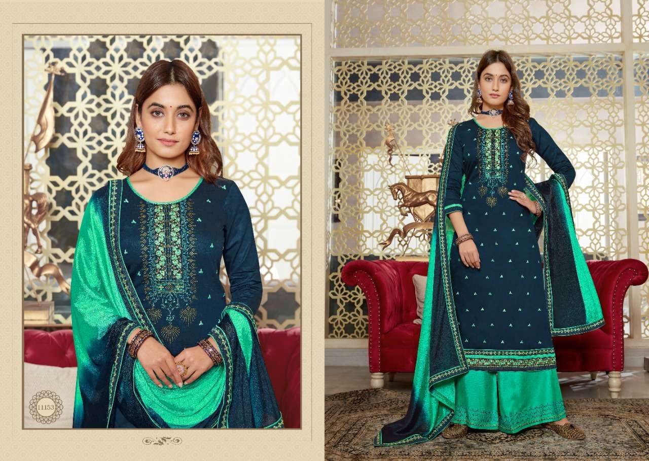 Panch Ratna Poshak Jam Silk With Work Dress Material Catalog