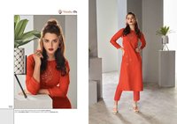 Vamika Nx Amour Viscose Slub Kurti With Pant Catalog