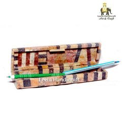 Multicolored Stone Pencil Box