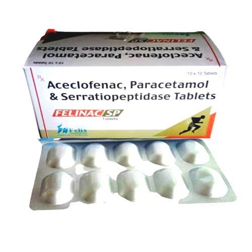 Aceclofenac Paracetamol Serratiopeptidase By FELIX HEALTH PARK LLP