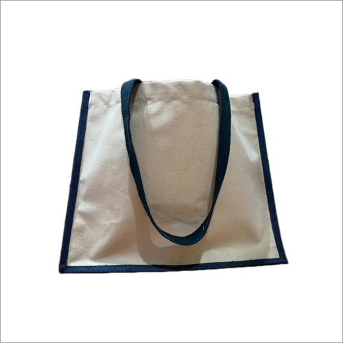 White Jute And Cotton Bag