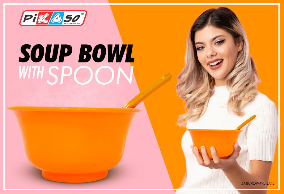 Soup Bowl With Spoon (6 Pc Set)