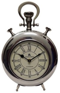 Round Silver Polish Wall Watch