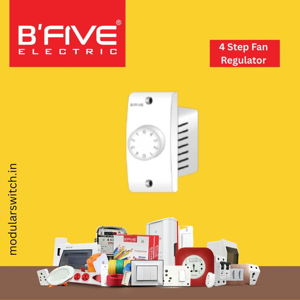 4 Step Fan Regulator - Color: White