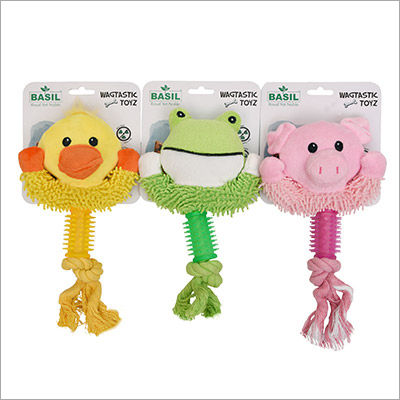 Basil Soft And Squeaky Plush Toy With Rope at Best Price in New