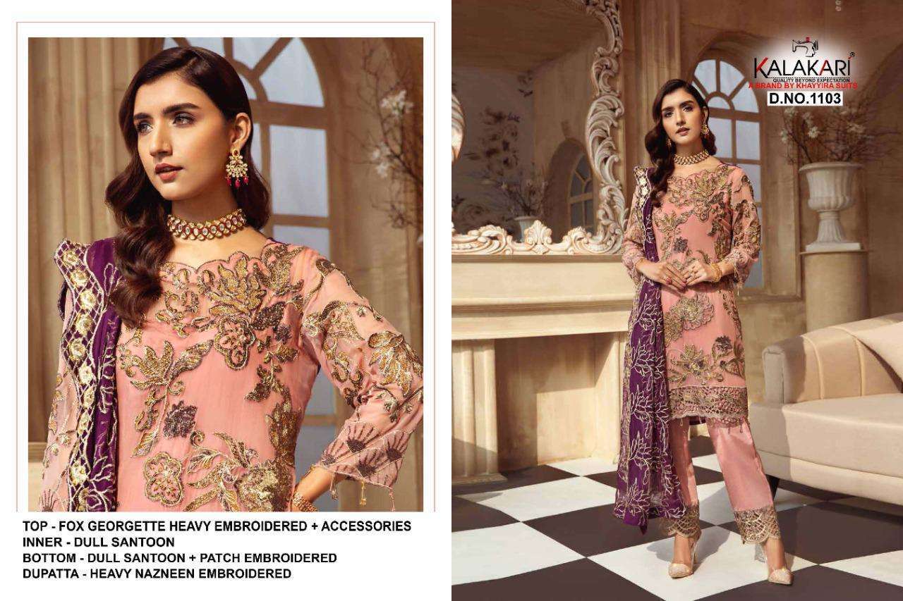 Khayyira Suits Zeenat Fox Georgette With Work Pakistani Suit Catalog
