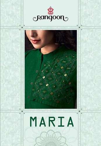 Rangoon Maria Pure Cotton Work Kurti With Pant Catalog