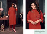 Rangoon Maria Pure Cotton Work Kurti With Pant Catalog