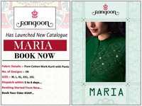 Rangoon Maria Pure Cotton Work Kurti With Pant Catalog