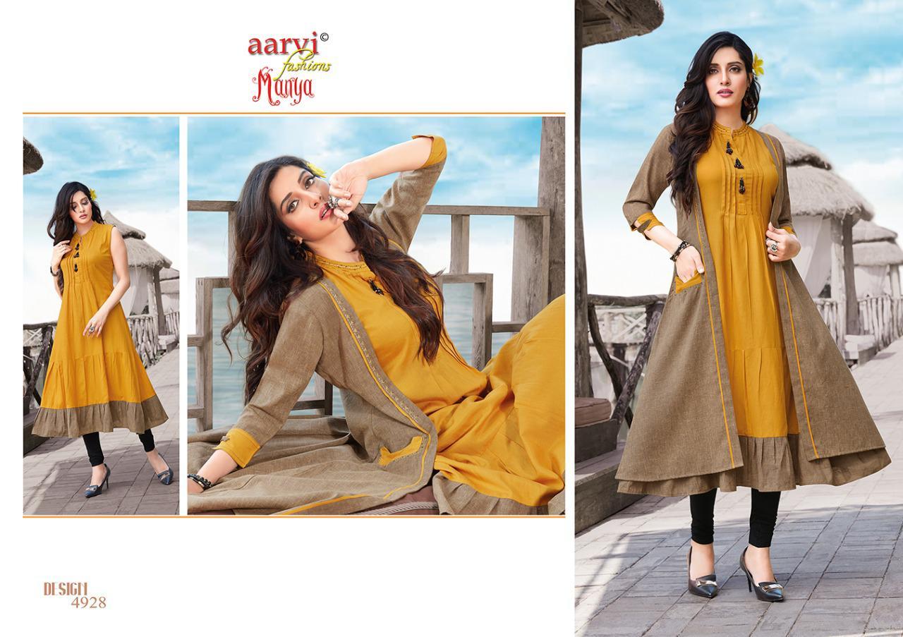 Aarvi Fashion Manya Vol 23 Fancy Designer Kurti Catalog