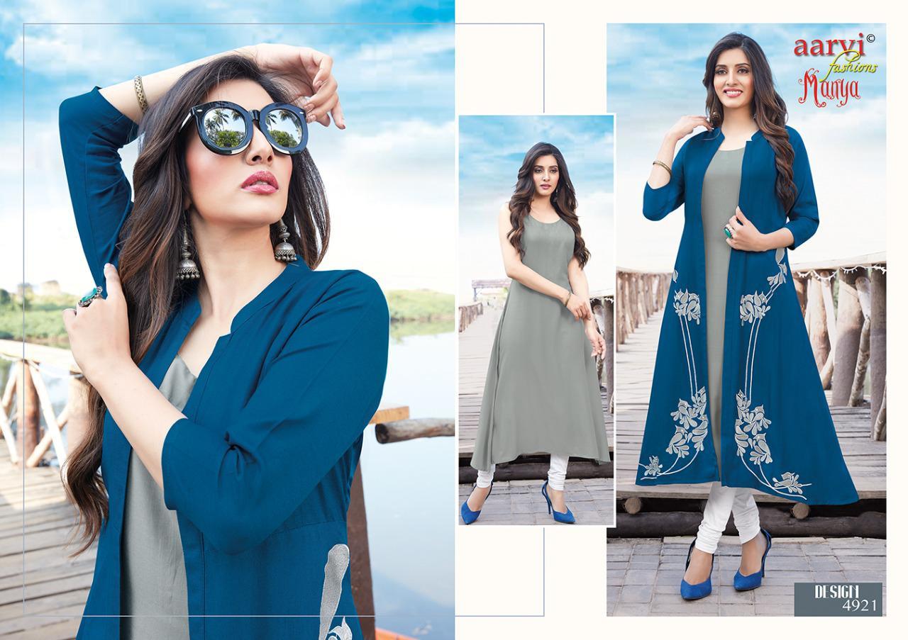 Aarvi Fashion Manya Vol 23 Fancy Designer Kurti Catalog