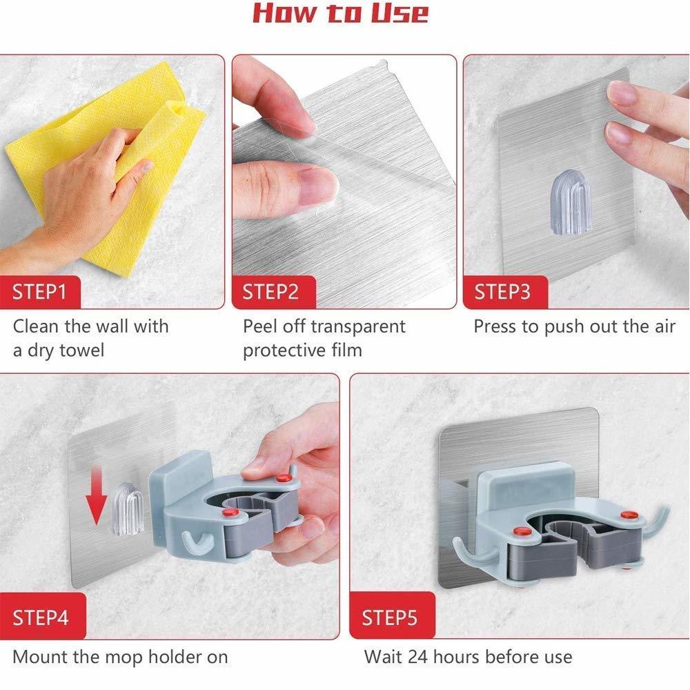 Wall Mounted Mop & Broom Hanger Holder (1-Layer)