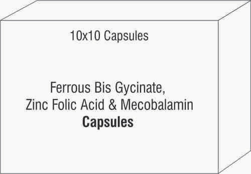 Ferrous Bis Gycinate Zinc Folic Acid & Mecobalamin Capsule