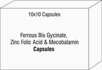 Ferrous Bis Gycinate Zinc Folic Acid & Mecobalamin Capsule