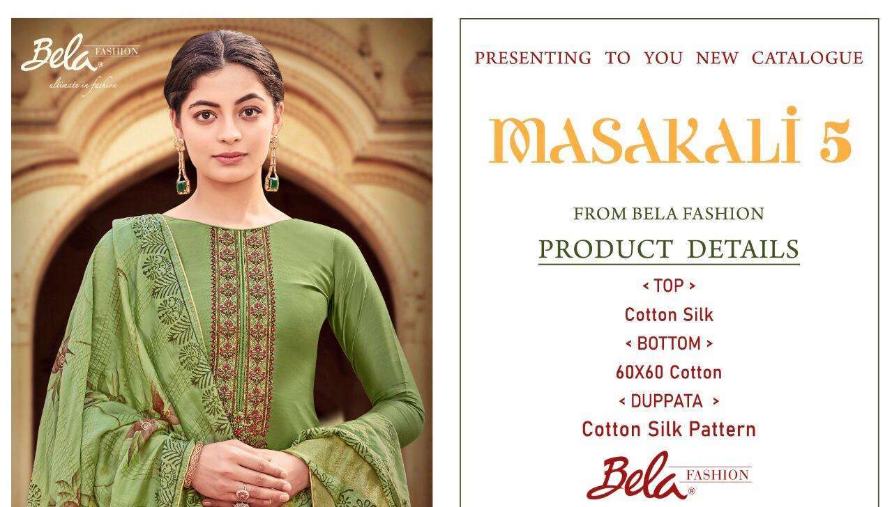 Bela Fashion Masakali Vol 5 Cotton Silk Designer Salwar Suit Catalog