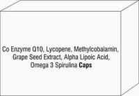 Co Enzyme Q10 Lycopene Methylcobalamin Grape Seed Extract Alpha Lipoic Acid Omega 3 Spirulina Caps