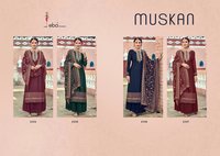 Eba Lifestyle Muskan Viscose Upada With Work Designer Suit Catalog