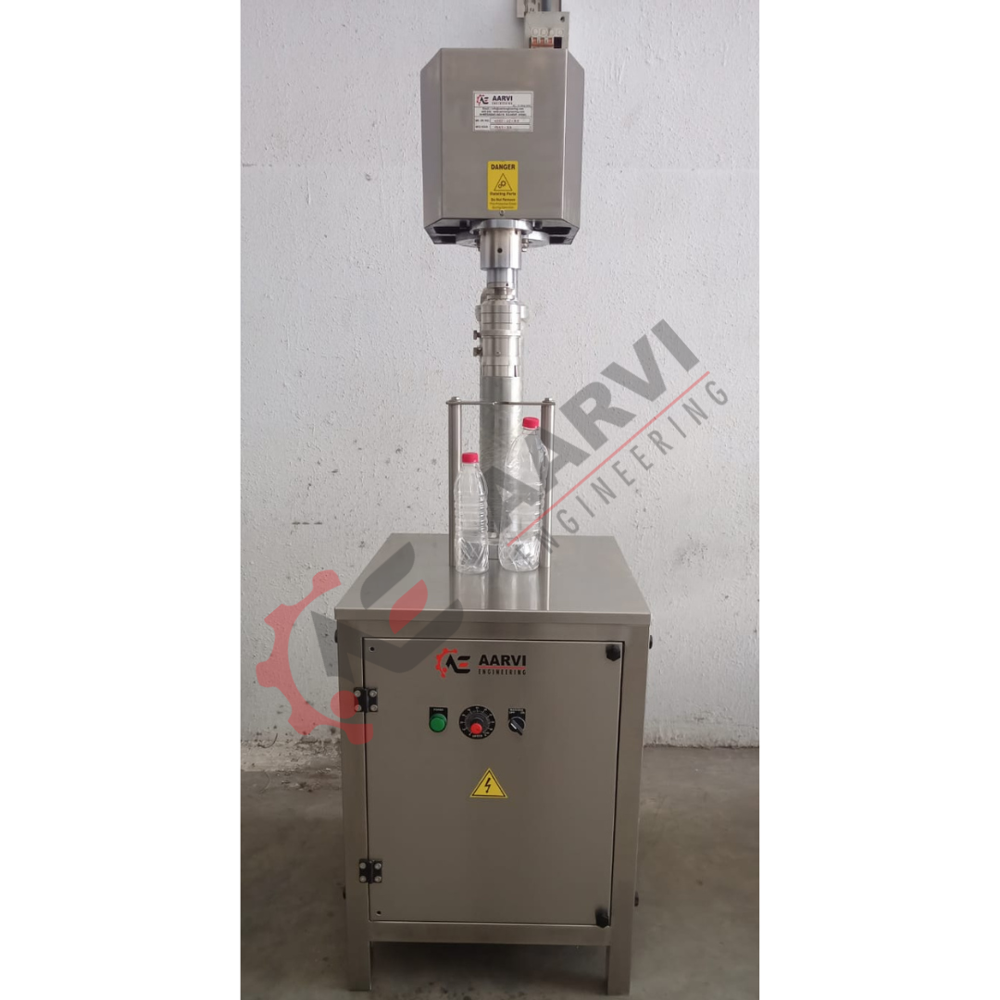 Semi Automatic Capping Machine - Stainless Steel, 1 HP Power, Three Phase 415V | Model AESSC, Electric, Single Sealing Head