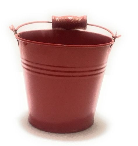 Garden Decoration Iron Red Flower Planter Bottom Diameter: 7  Centimeter (Cm)