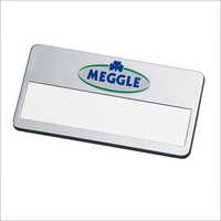 Gold & Silver Reusable Name Badges - Rectangular Double-sided, Glossy Finish With Customization Options And Modern Design