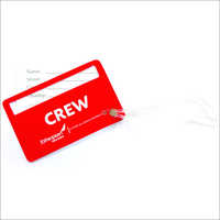 Id Tags - Pvc Material, Standard Id Tag Size, Multi Color Options | Durable, Rectangular Shape, Glossy Finish, Printed Crew Text With Logo