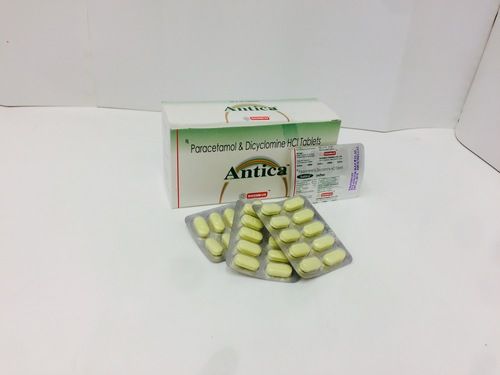 Paracetamol I.p. 500mg,dicyclomine Hcl I.p. 20mg,