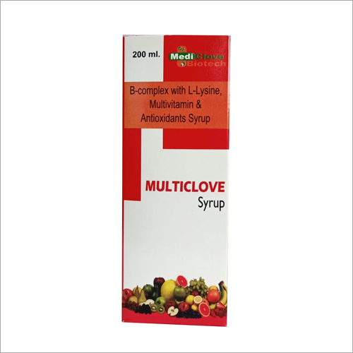 200 ml B-Complex With L-Lysine Multivitamin And Antioxidants Syrup