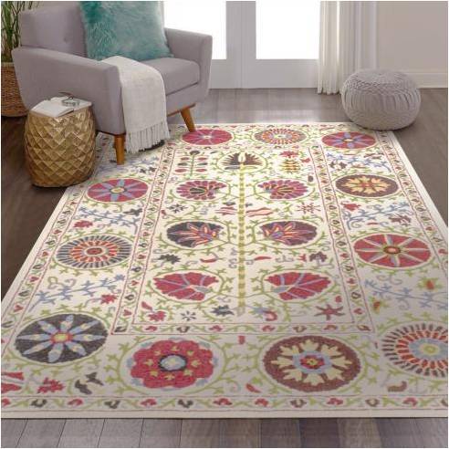 Multicolor Suzani Hand Tufted Carpet