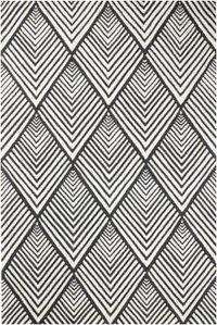Etta black and white geometric hand tufted Carpet