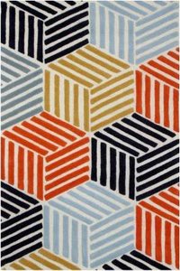 Gisela Multicolor Geometric Hand Tufted Carpet
