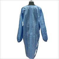 Disposable Non Woven Gown - High Quality Non-woven Fabric, Standard Size, Blue Color | Lightweight, Tear Resistant, Comfortable Design, Ideal For Medical Staff