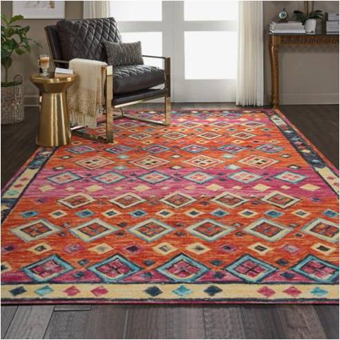 Kort Pink And Orange Suzani Hand Tufted Carpet